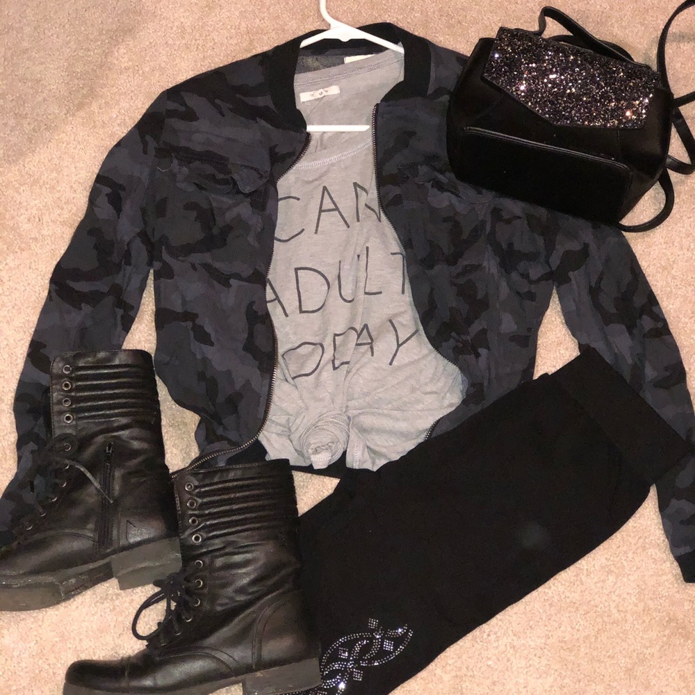 American eagle camouflage bomber jacket